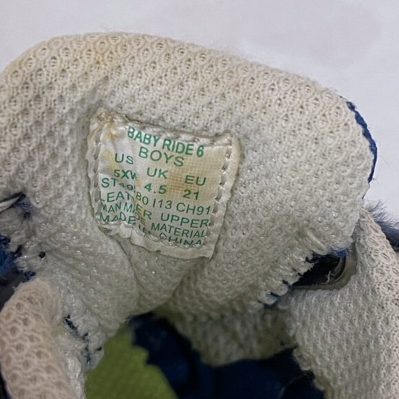 Saucony Baby Ride 6 Boys Size 5 Navy Blue LOT of 2 Leather Rubber Slip On Shoes - Picture 9 of 14